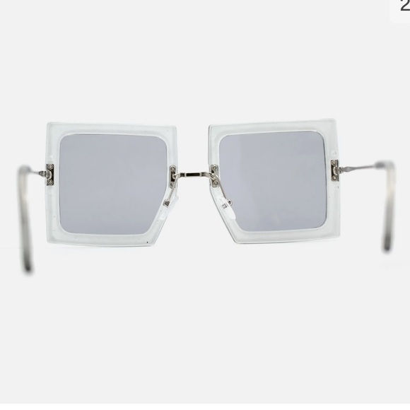 Square Rectangle Butterfly Luxury Double Rim Sunglasses - Picture 4 of 4